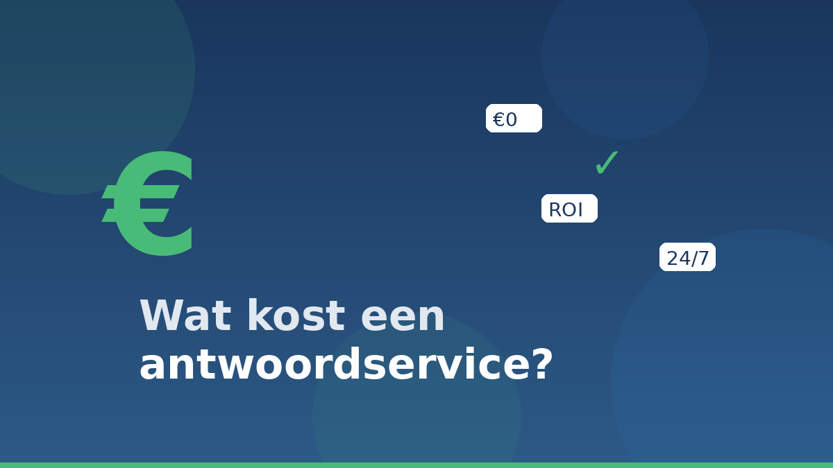 Ondernemer die op een rekenmachine de kosten van een antwoordservice berekent
